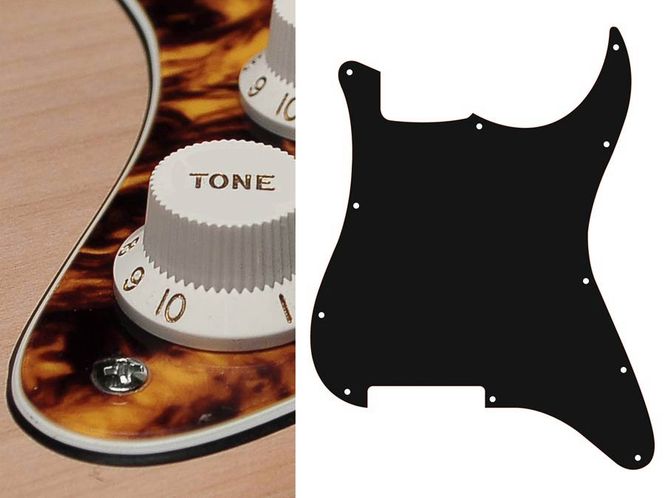 Hovedbilde Boston ST-300 Pickguard Strat - Marble Yellow