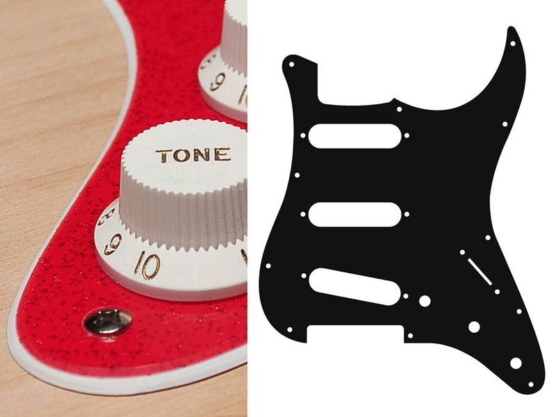 Boston ST-213 Pickguard Strat - Sparkling Red