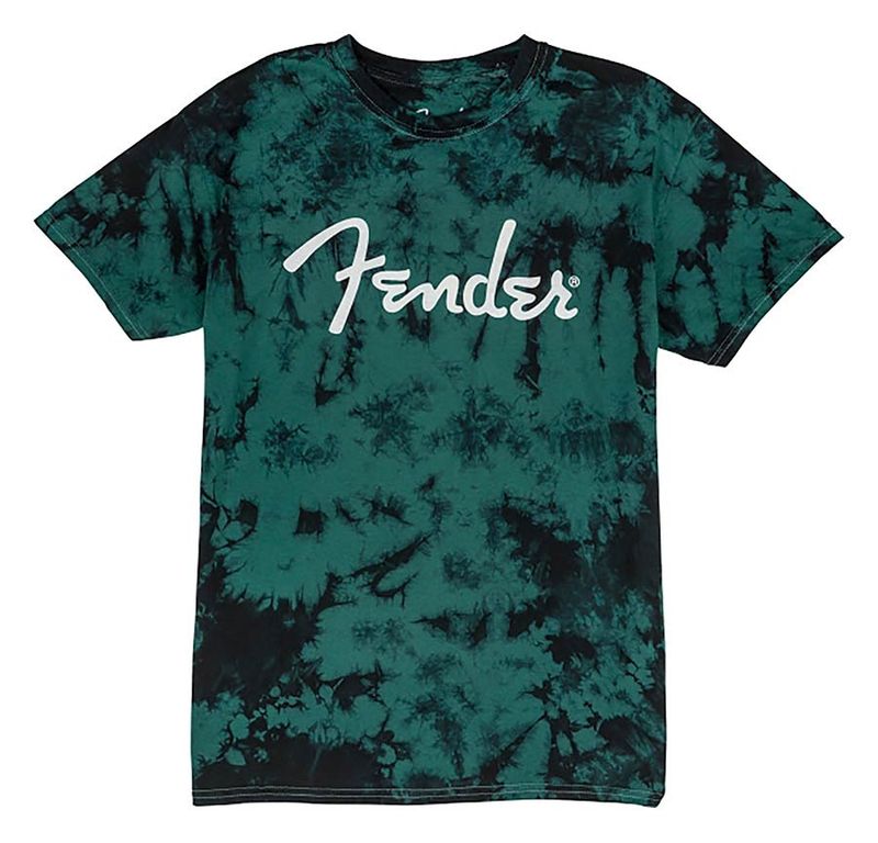 Fender  T-Shirts tie-dye logo, blue, M