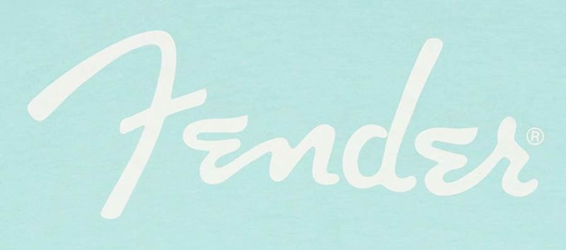 Fender  T-Shirts spaghetti logo, daphne blue, L