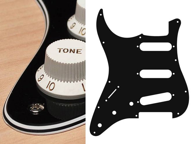 Hovedbilde Boston SL-413 Pickguard Strat - Black (Lefthand)