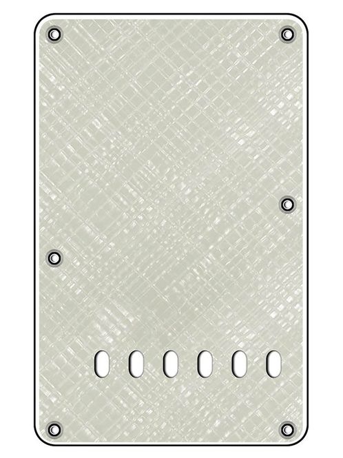 Hovedbilde Boston BP-413 Strat Back Plate - Pearl White Webbing
