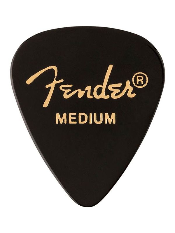 Fender  351  premium picks, medium, black, 12-pack