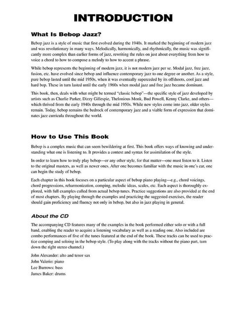 Hovedbilde Bebop Jazz Piano - The Complete Guide