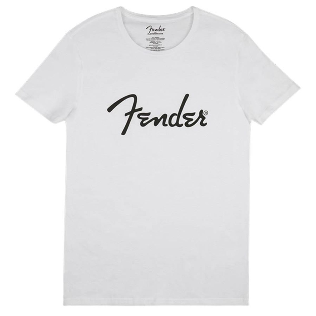 Fender  T-Shirts spaghetti logo men's tee, white, L