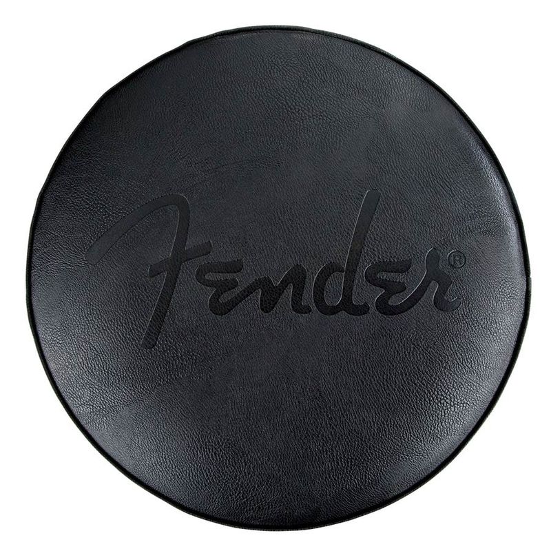 Fender  embossed black logo barstool, black/black, 24