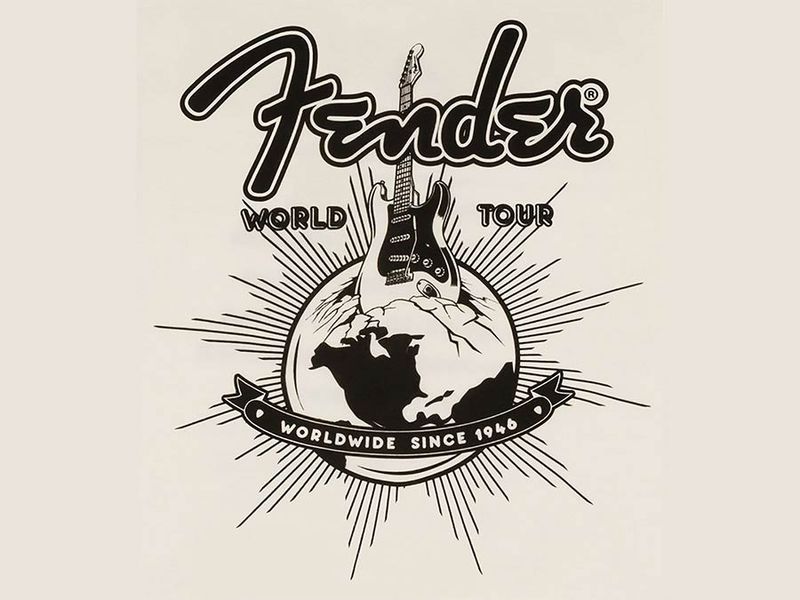 Fender  T-Shirts world tour, vintage white, M