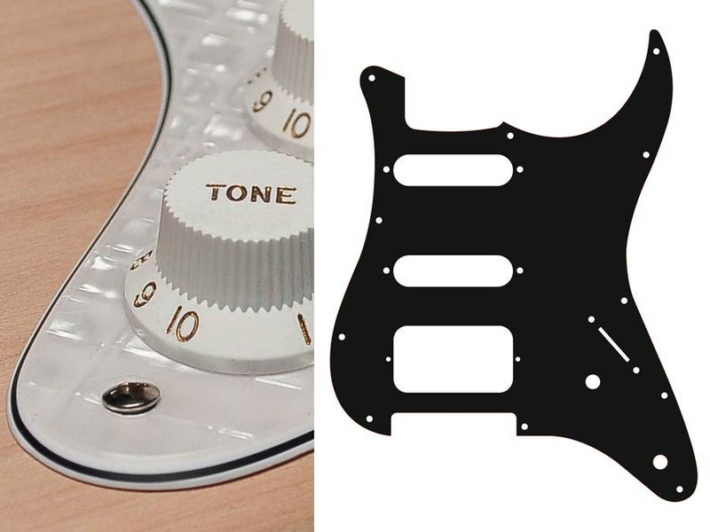 Boston ST-422 Pickguard Strat - Pearl White Webbing