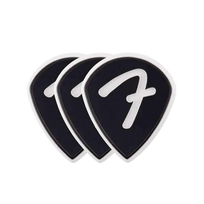Hovedbilde Fender  celluloid picks, F grip, 551 shape, black, 3-pack