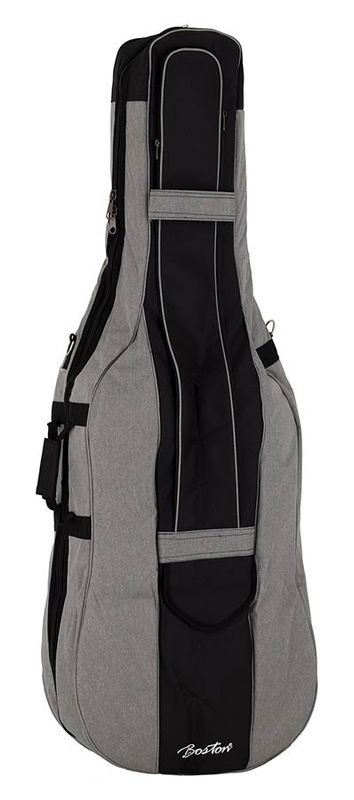 Boston CT-114-GR cello bag 1/4, light grey, 19 mm. padded, 2 straps, various pockets