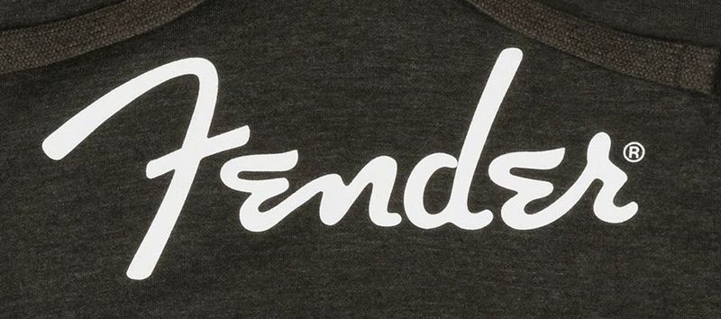 Fender  spaghetti logo hoodie, grey heather, M