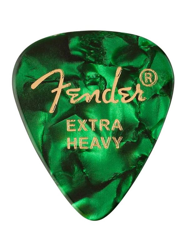 Fender  351  premium picks, green moto, 12-pack