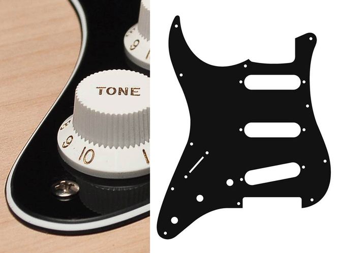 Hovedbilde Boston SL-313 Pickguard Strat - Black (Lefthand)