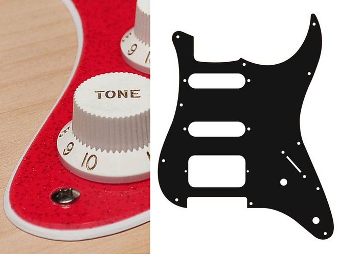 Hovedbilde Boston ST-222 Pickguard Strat - Sparkling Red