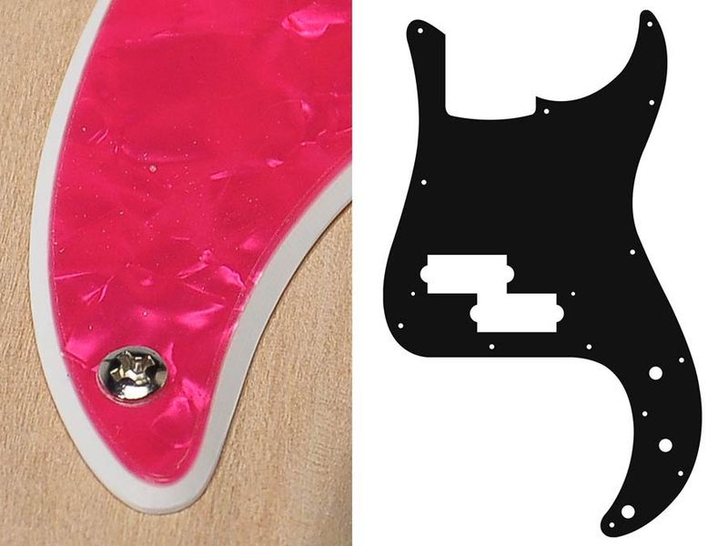 Boston PB-215 Pickguard P-Bass - Pearl Pink