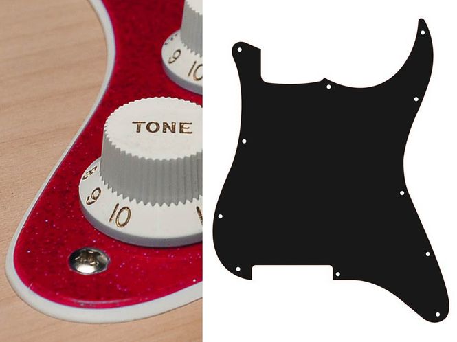 Hovedbilde Boston ST-200 Pickguard Strat - Sparkling Red