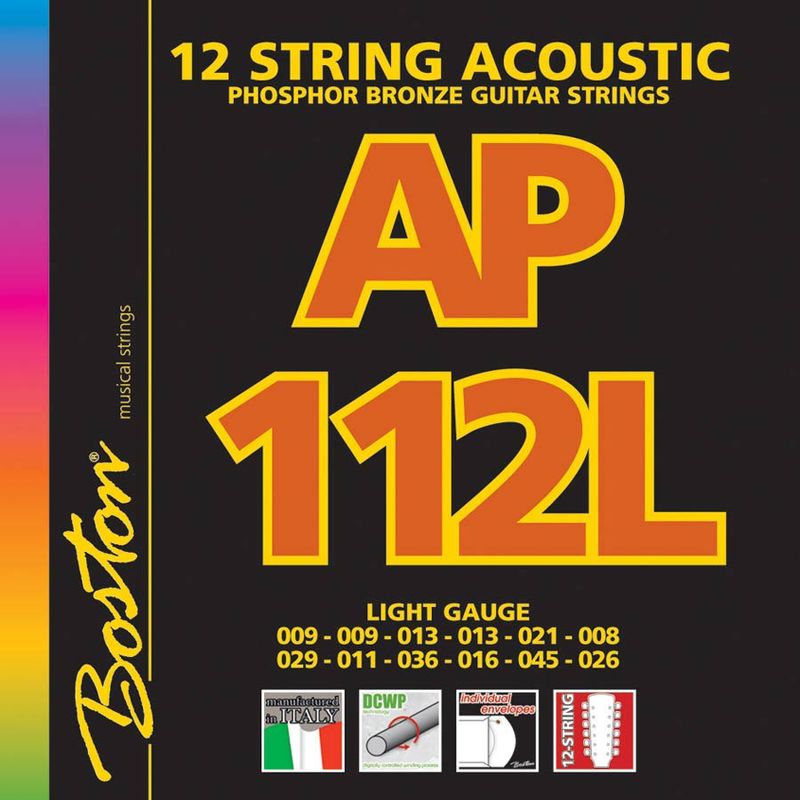 Boston AP-112-L Acoustic Phosphor/Bronze Set 12-str Medium