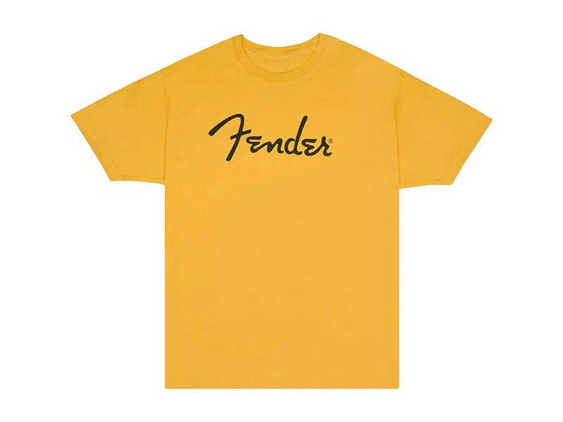 Fender  T-Shirts spaghetti logo, butterscotch, XXL