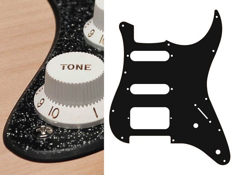 Boston ST-222 Pickguard Strat - Sparkling Black