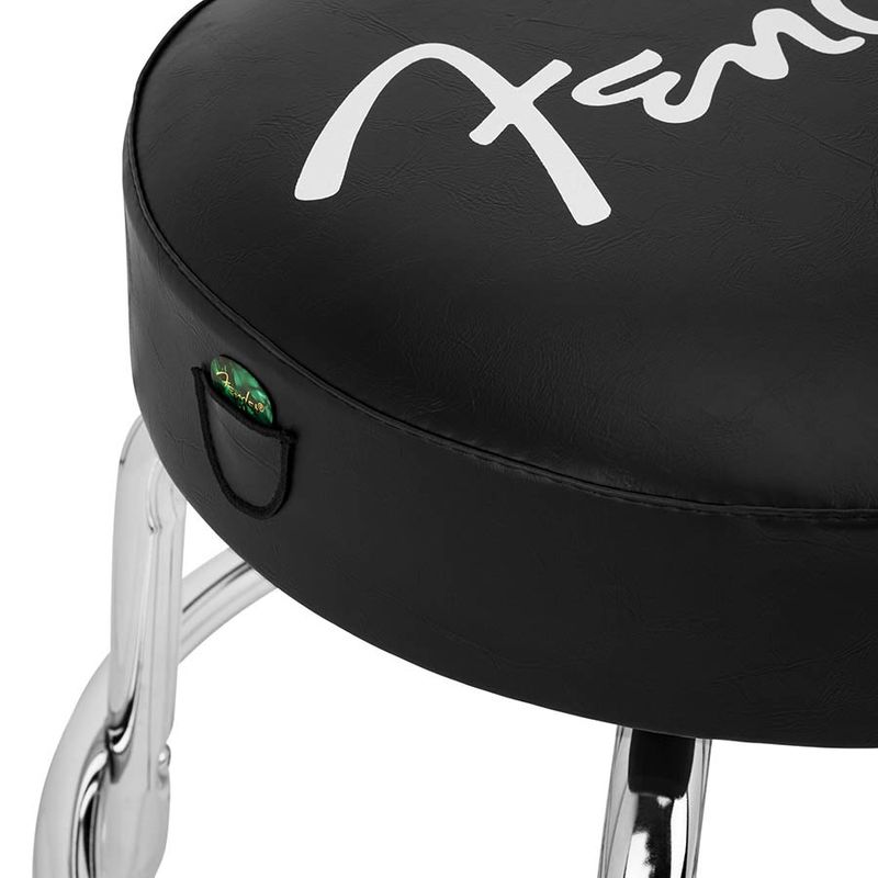 Fender  Spaghetti logo pick pouch barstool, black/chrome, 30