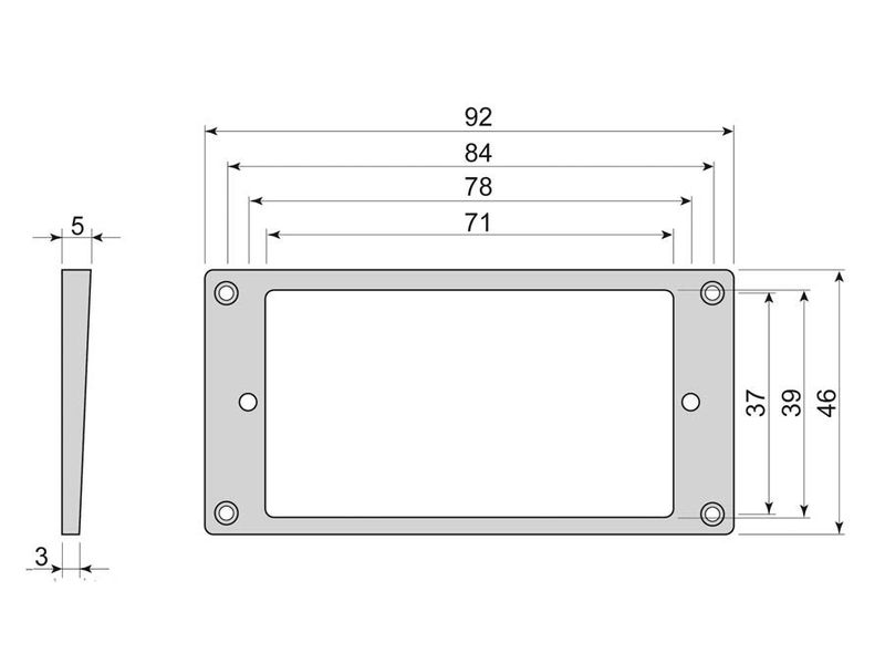 Boston HFS3050BK Humbucker Frame - Black