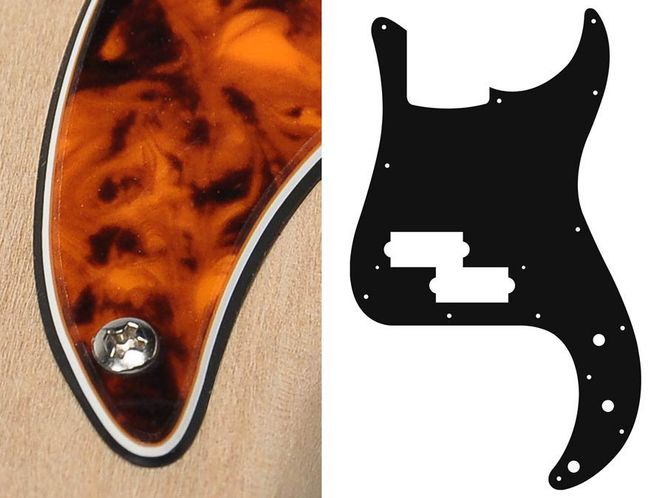 Hovedbilde Boston PB-315 Pickguard P-Bass - Marble Orange