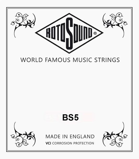 Hovedbilde Rotosound BS5 Single String A-5 - Black Nylon