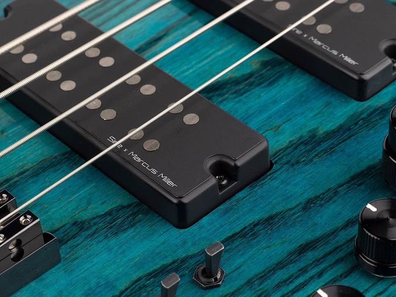 Sire M5 Series Marcus Miller Swamp Ash 4-string Bass Guitar Transparent Blue