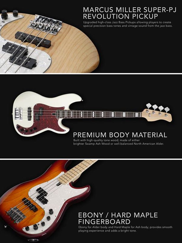 Sire P7 2nd Gen Series Marcus Miller Alder 4-string Bass Guitar Antique White