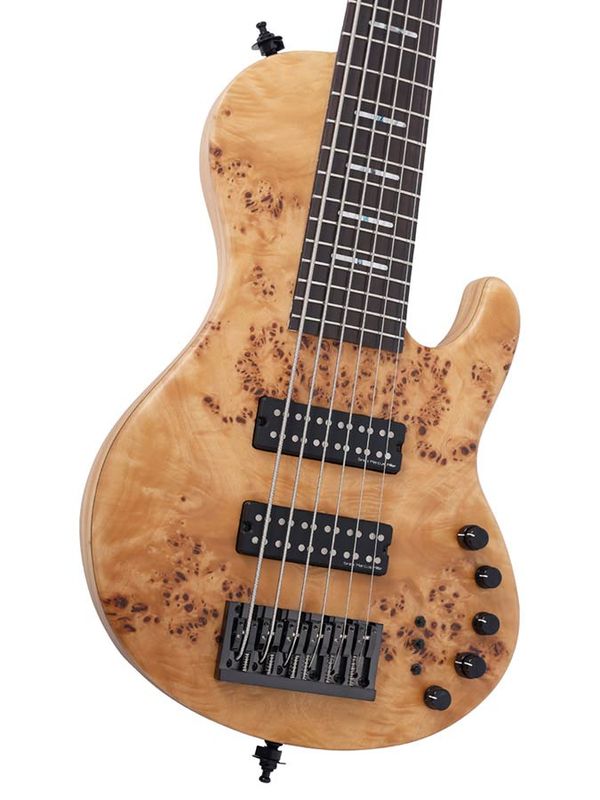 Sire F Series Marcus Miller swamp ash + poplar burl 6-str. active, natural satin, with hardcase
