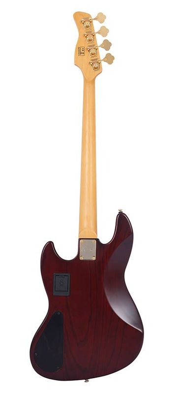 Sire V10 Series Marcus Miller swamp ash + poplar burl 4-string active bass guitar, natural satin, with hardcase