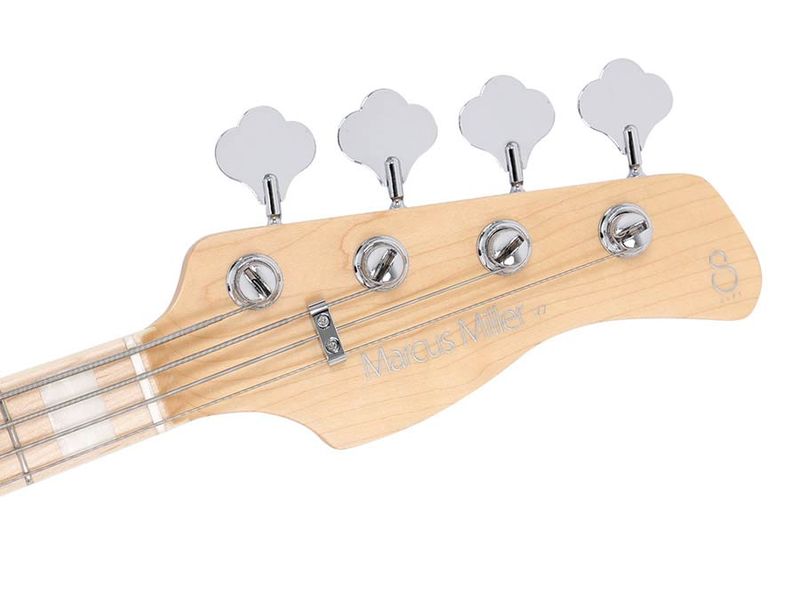 Sire V7 Series Marcus Miller swamp ash reissue 4-string active bass guitar, transparent green satin