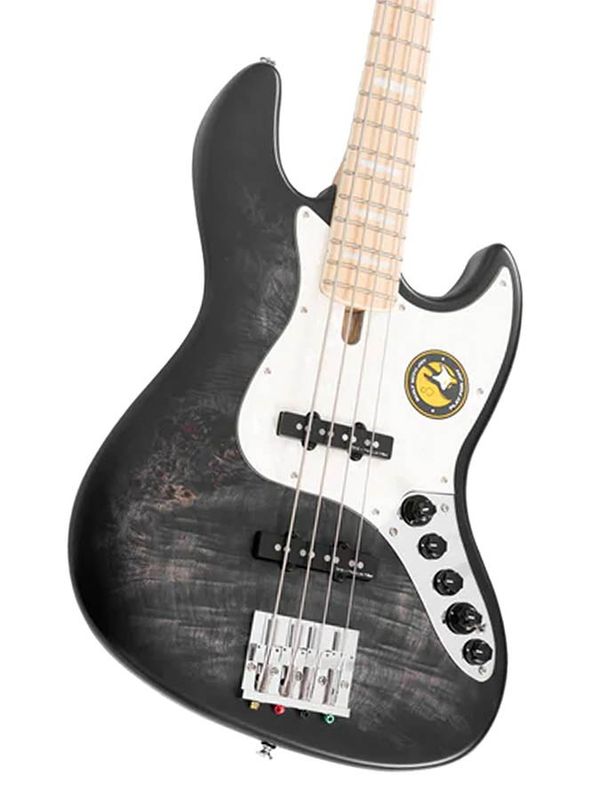 Sire V7 Series Marcus Miller swamp ash reissue 4-string active bass guitar, transparent black satin