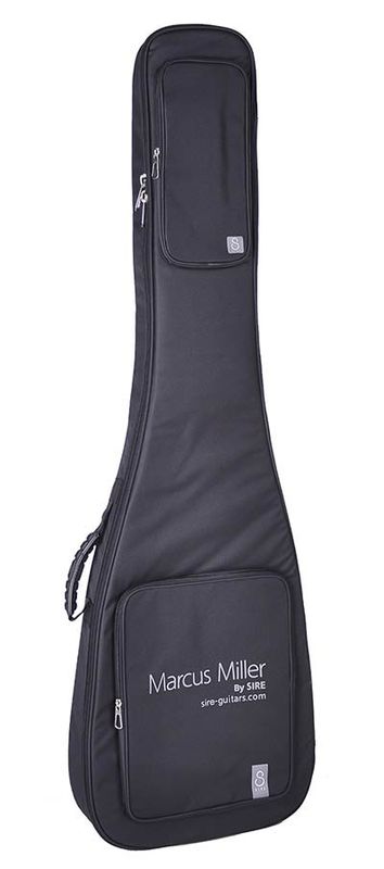 Sire V10 Series Marcus Miller swamp ash + poplar burl 4-string active bass guitar, transparent black satin, with hardcase