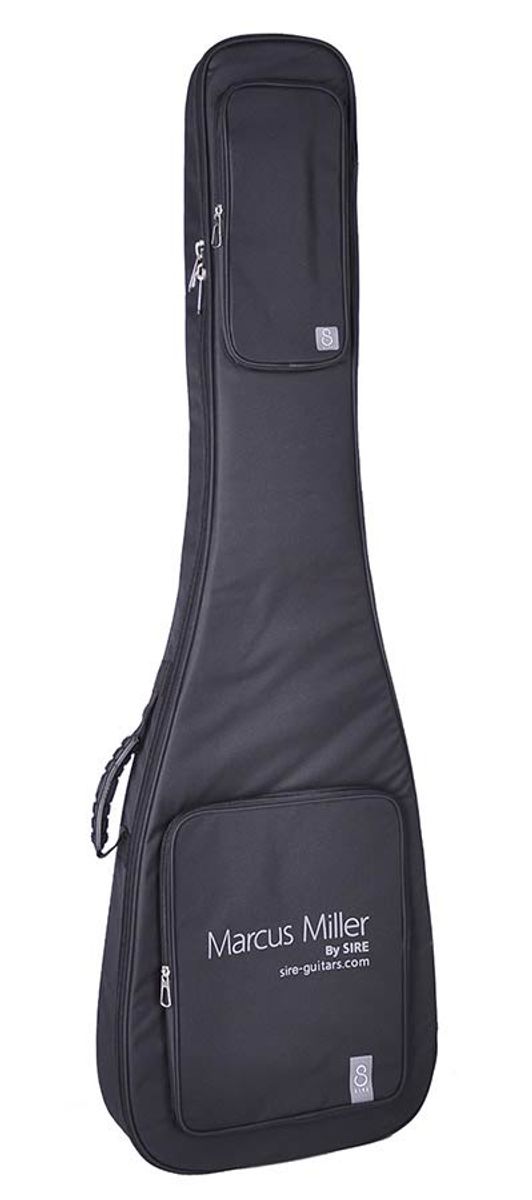 Sire V10 Series Marcus Miller swamp ash + poplar burl 4-string active bass guitar, transparent black satin, with hardcase