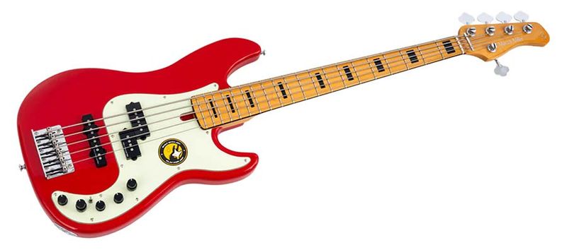 Sire P7+ A5/DRD alder 5-string active bass guitar dakota red fra Sire ...