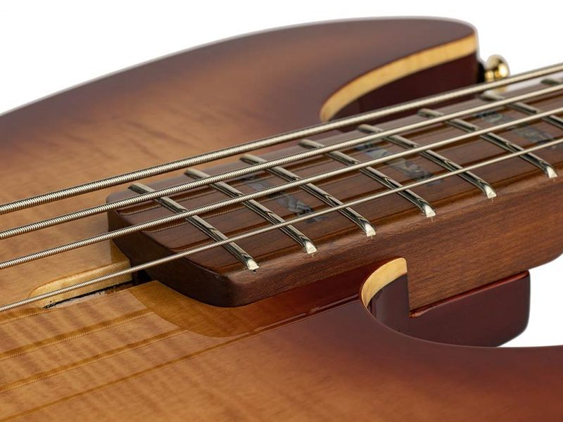 Sire P10 Series Marcus Miller swamp ash + flamed maple 4-string active bass guitar tobacco sunburst, with hard case
