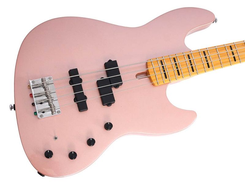 Sire U Series Marcus Miller alder 4-string active bass guitar, rosegold