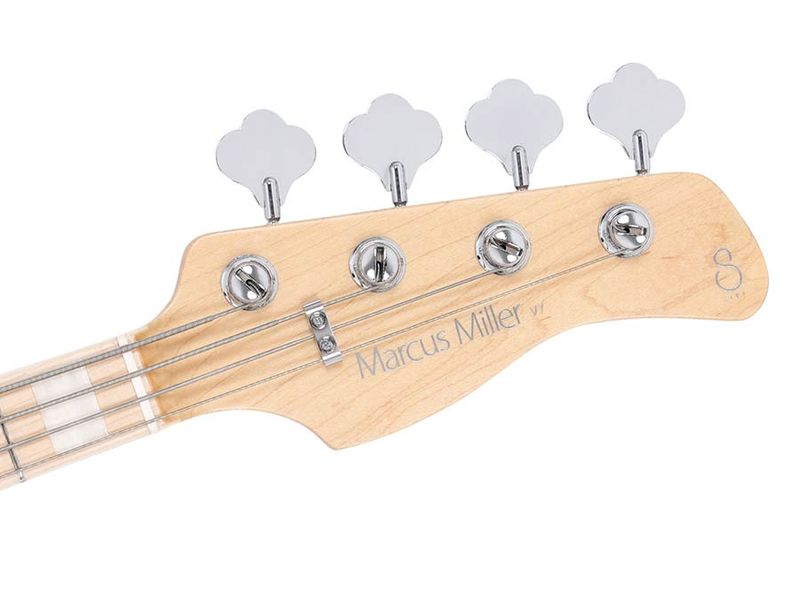 Sire V7 Series Marcus Miller swamp ash reissue 4-string active bass guitar, transparent black satin