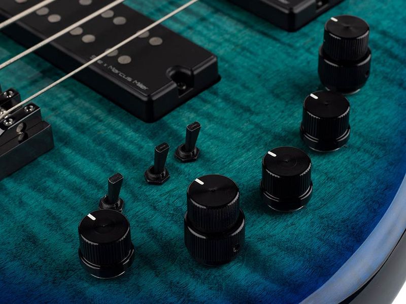 Sire M7 2nd Gen Series Marcus Miller Alder + Solid Maple 4-string Bass Guitar Transparent Blue