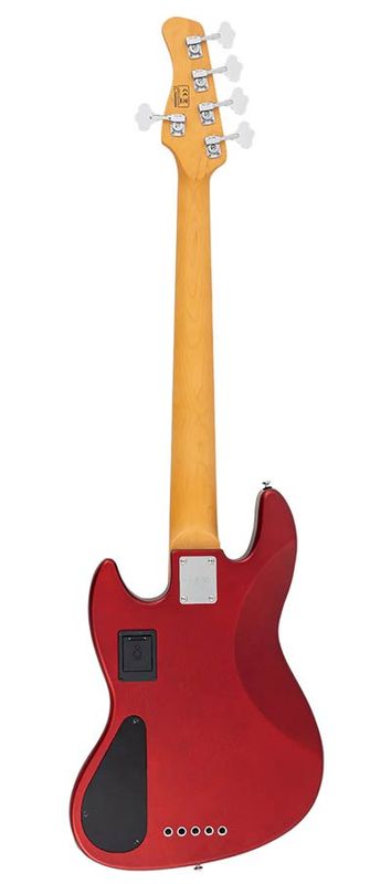 Sire V6 5/CAR mahogany+ash top 5-string active bass guitar candy apple red