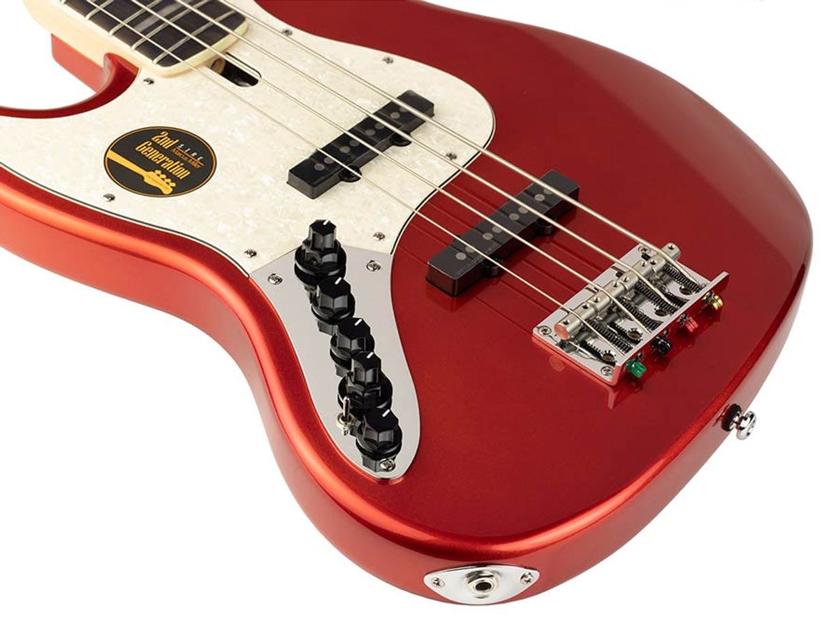 Sire V7 2nd Gen Series Marcus Miller Lefty Alder 5-string Bass Guitar Bright Metallic Red