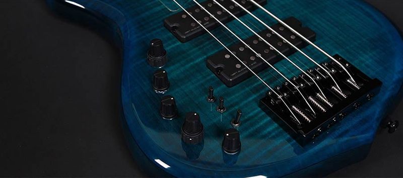 Sire M7 2nd Gen Series Marcus Miller Lefty Alder + Solid Maple 5-string Bass Guitar Transparent Blue