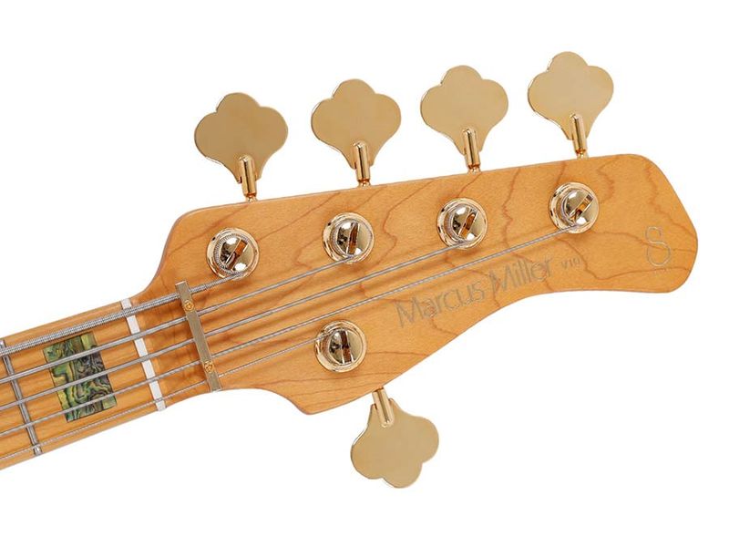 Sire V10 Series Marcus Miller swamp ash + poplar burl 5-string active bass guitar, natural satin, with hardcase