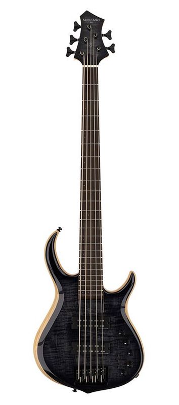 Sire M7 2nd Gen Series Marcus Miller Swamp Ash + Solid Maple 5-string Bass Guitar Transparent Black