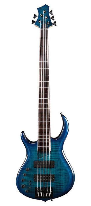 Sire M7 2nd Gen Series Marcus Miller Lefty Alder + Solid Maple 5-string Bass Guitar Transparent Blue