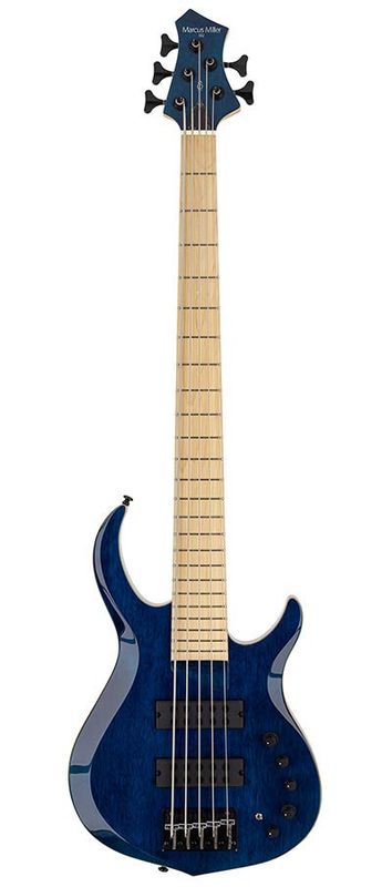 Sire M2 2nd Gen Series Marcus Miller 5-string Bass Guitar Transparent Blue