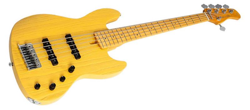Sire V6 5/BSB mahogany+ash top 5-string active bass guitar butterscotch blonde