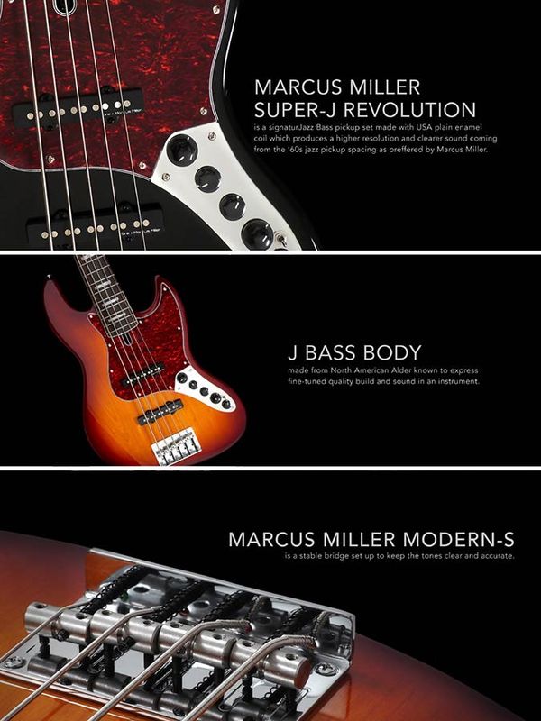 Sire V7 2nd Gen Series Marcus Miller Alder 5-string Bass Guitar Burgundy Mist