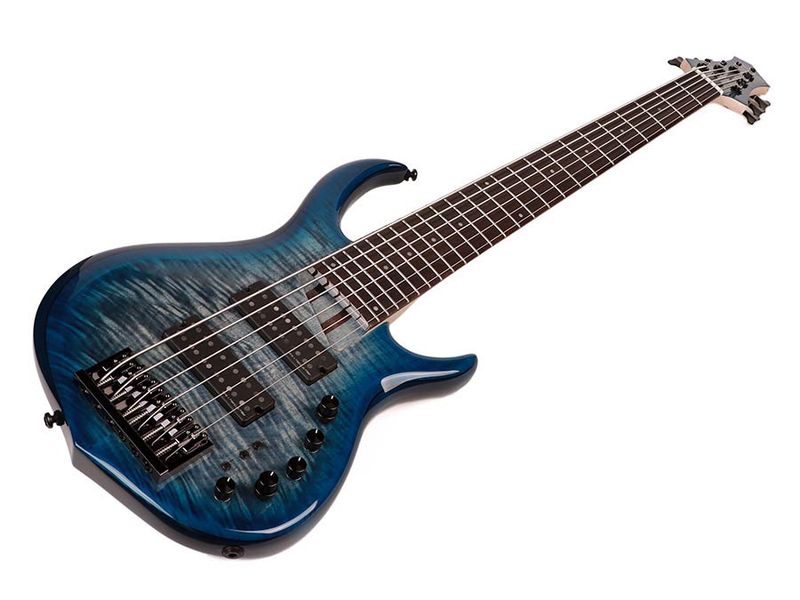 Sire M7 2nd Gen Series Marcus Miller Swamp Ash + Solid Maple 6-string Bass Guitar Transparent Blue
